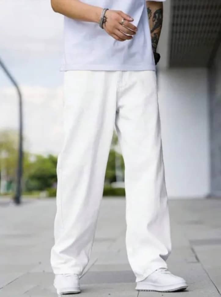 Star4well Relaxed Basic Men's Jeans - White ( Pack of 1 ) - Jeans | Buy online on ZillyBuy