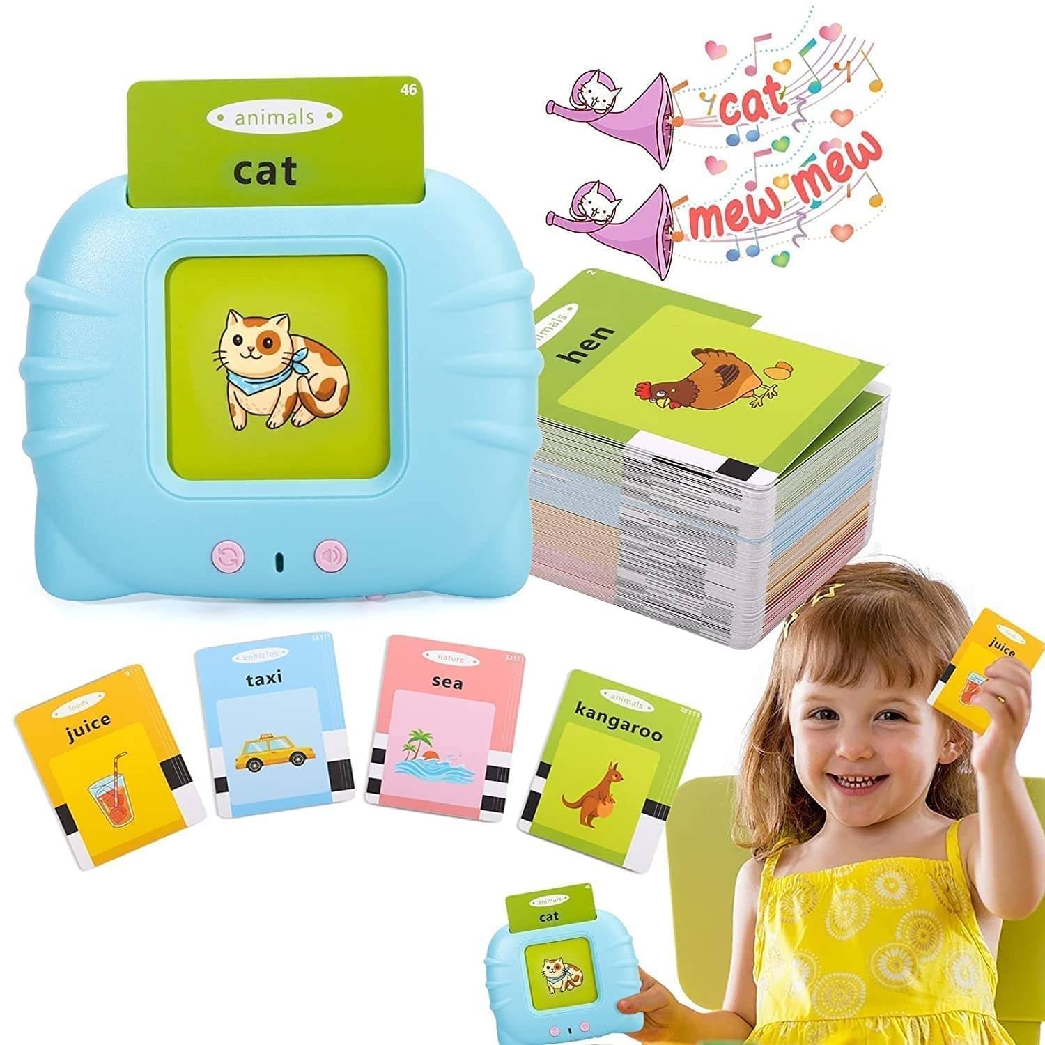     			Talking Flash Card in Educational Learning Toys Interactive Learning Toys for Kids, Develop Language Skills