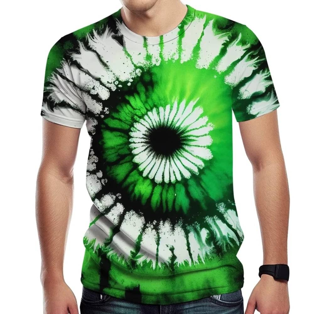     			Ud Fabric Cotton Blend Regular Fit Dyed Half Sleeves Men's Round T-Shirt - Green ( Pack of 1 )