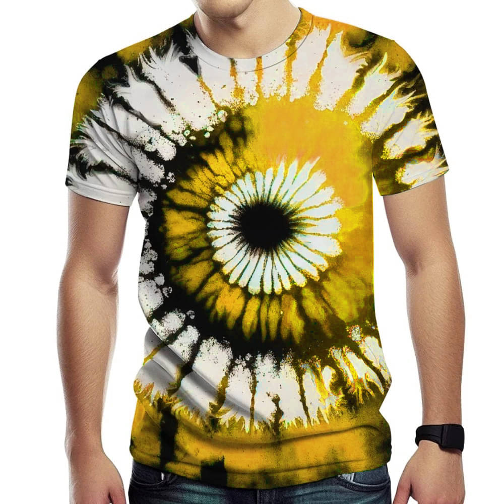     			Ud Fabric Cotton Blend Regular Fit Dyed Half Sleeves Men's Round T-Shirt - Yellow ( Pack of 1 )