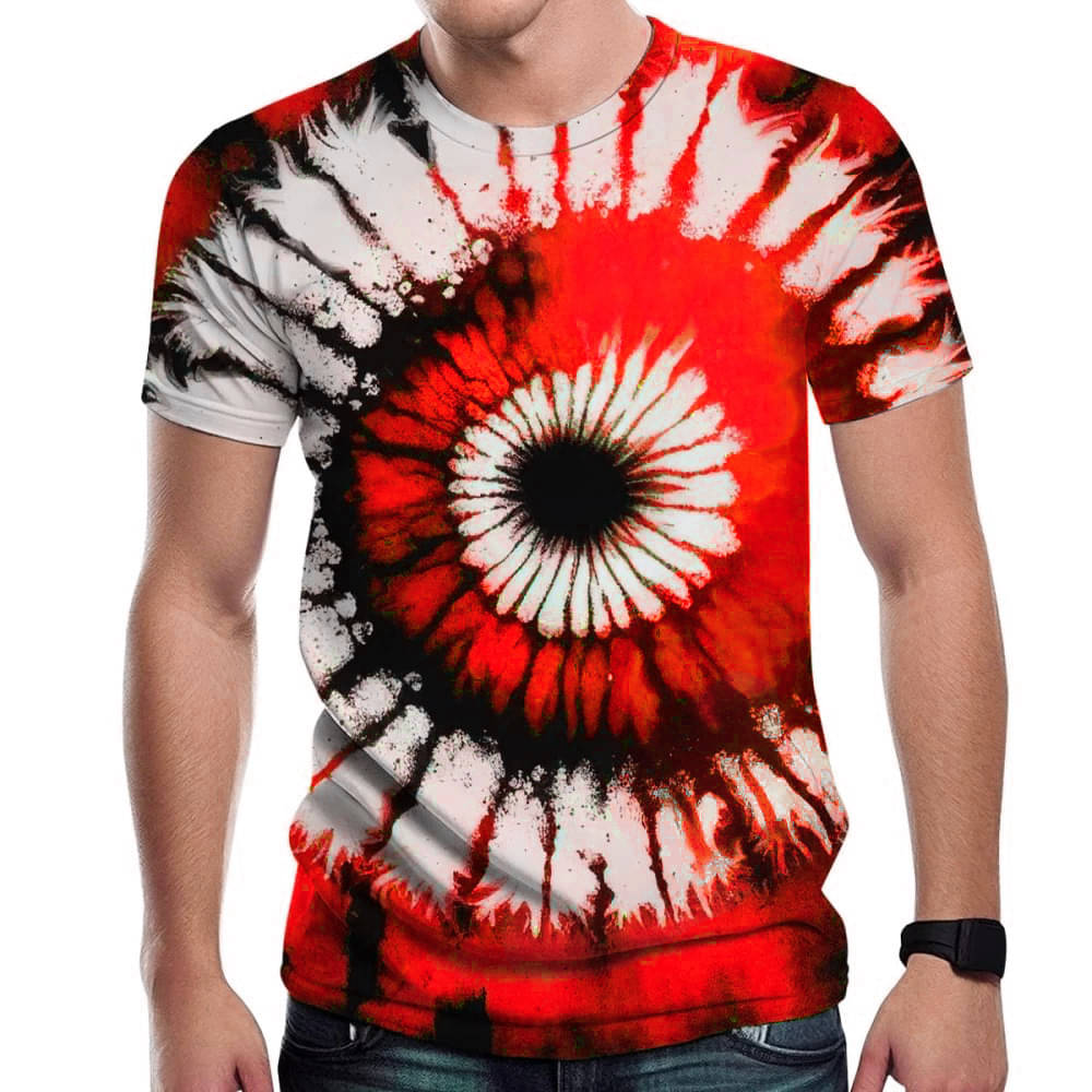 Ud Fabric Cotton Blend Regular Fit Dyed Half Sleeves Men's Round T-Shirt - Red ( Pack of 1 )     			Ud Fabric Cotton Blend Regular Fit Dyed Half Sleeves Men's Round T-Shirt - Red ( Pack of 1 )