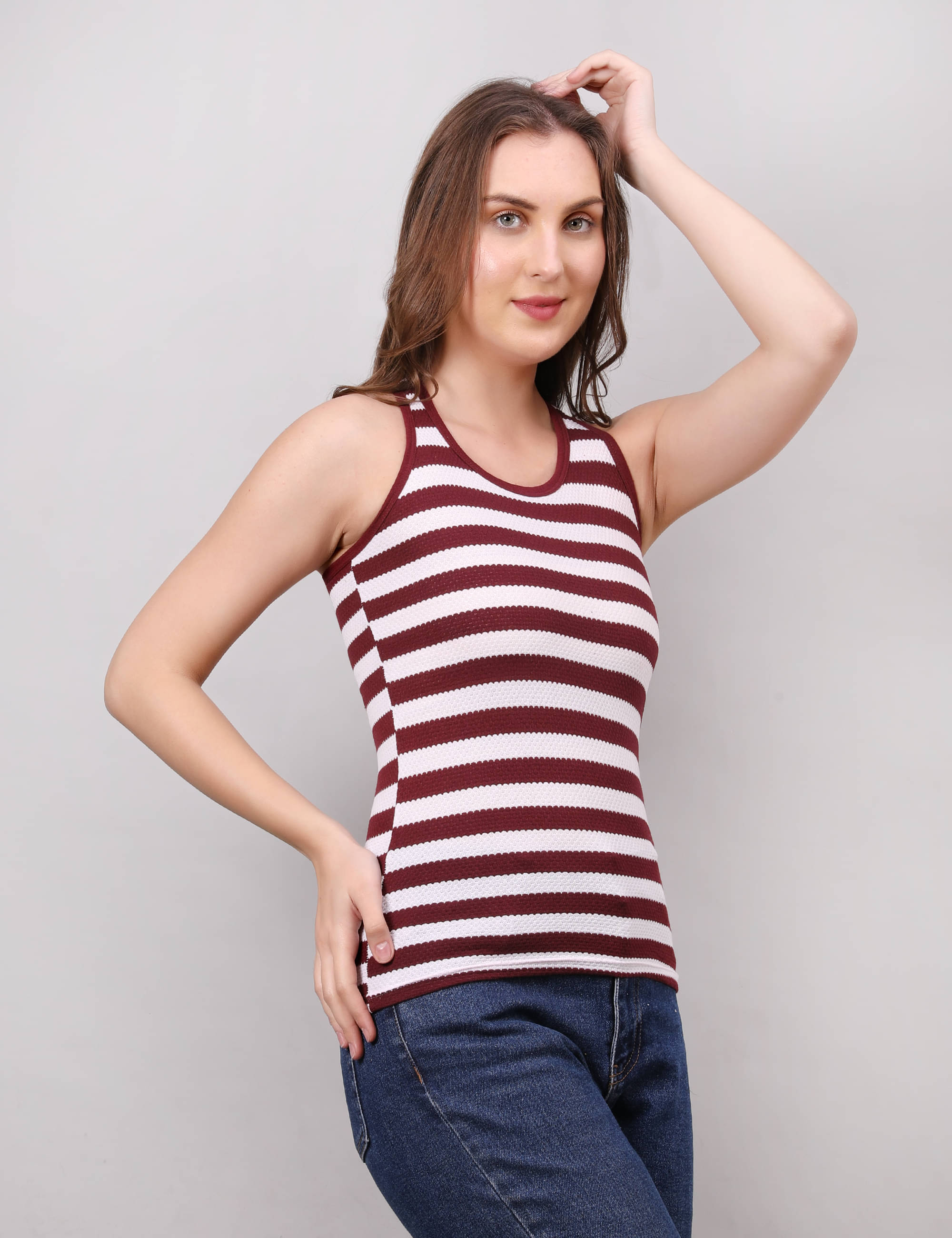    			VEE SAA Pack of 1 Cotton Tank Top ( Maroon )