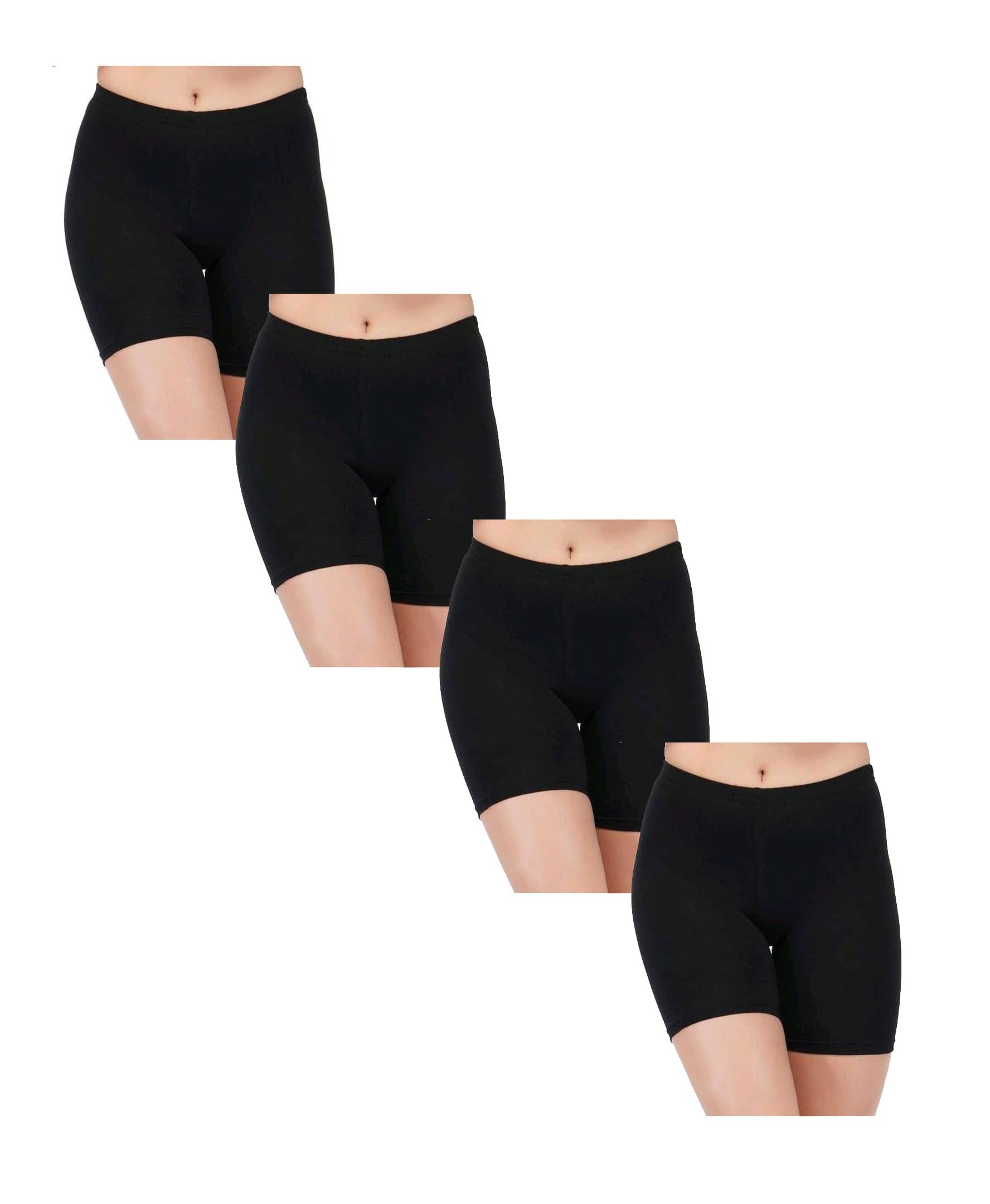 VEE SAA Pack of 4 Cotton Women's Shaping Bottoms ( Black ) - Shapewear | Buy online on ZillyBuy