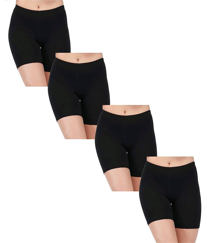 VEE SAA Pack of 4 Cotton Women's Shaping Bottoms ( Black ) - Shapewear | Buy online on ZillyBuy