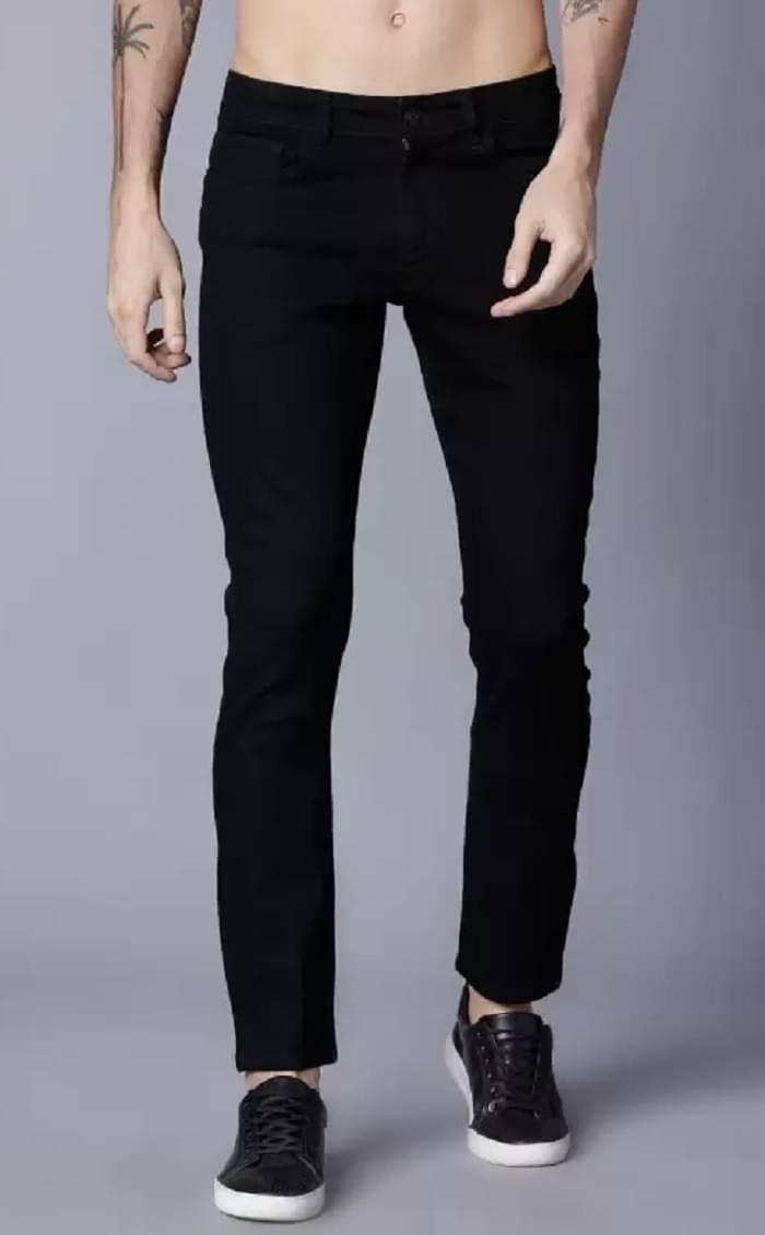     			WHATON Basic Men's Jeans - Black ( Pack of 1 )