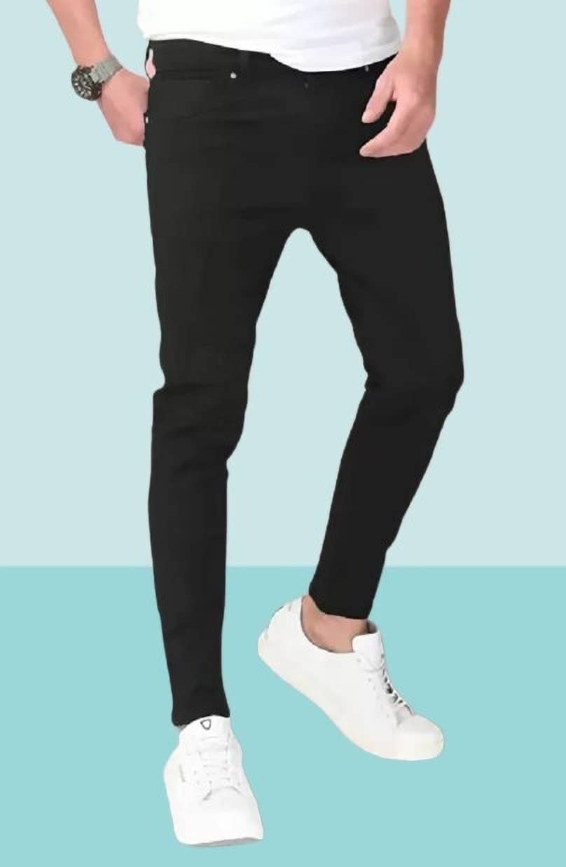 WHATON Skinny Fit Basic Men's Jeans - Black ( Pack of 1 ) - Jeans | Buy online on ZillyBuy