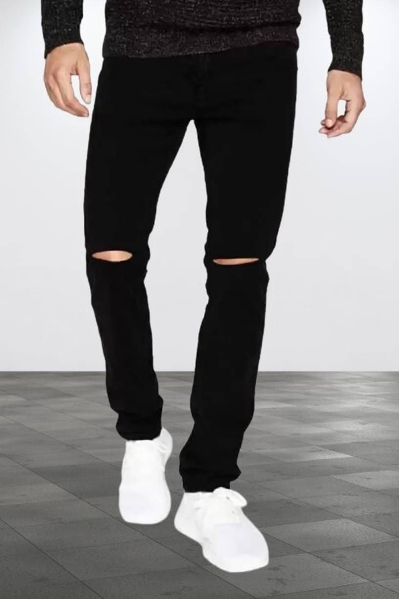 WHATON Skinny Fit Basic Men's Jeans - Black ( Pack of 1 ) WHATON Skinny Fit Basic Men's Jeans - Black ( Pack of 1 )