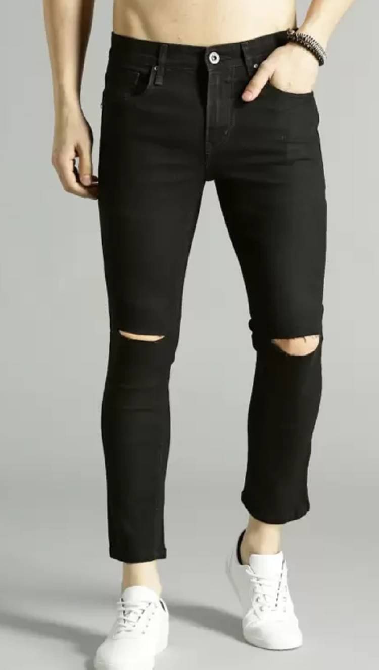     			WHATON Skinny Fit Basic Men's Jeans - Black ( Pack of 1 )
