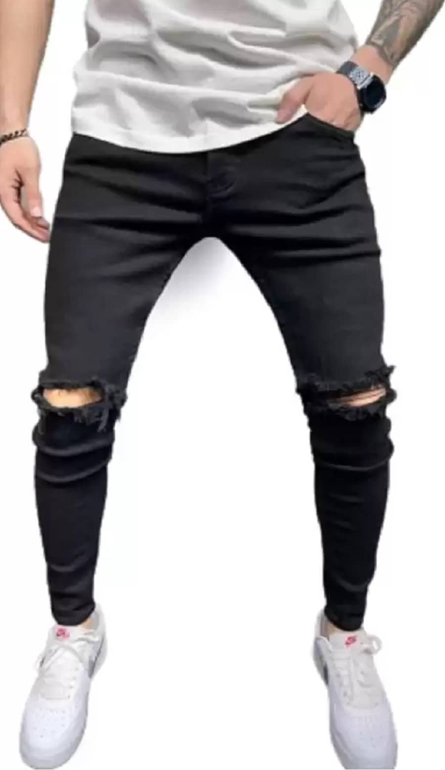 WHATON Skinny Fit Solid Men's Jeans - Black ( Pack of 1 ) - Jeans | Buy online on ZillyBuy