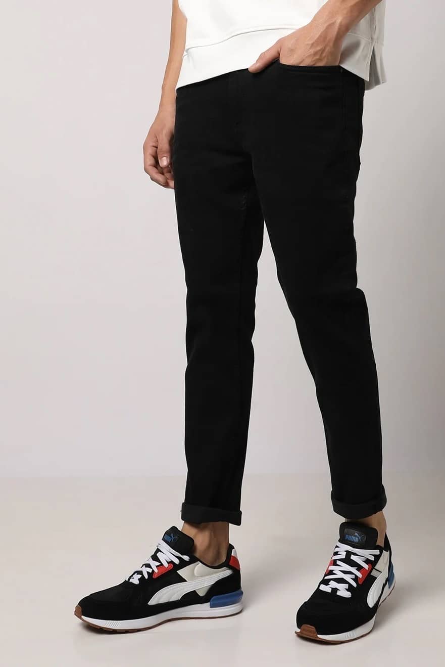 WHATON Skinny Fit Basic Men's Jeans - Black ( Pack of 1 ) - Jeans | Buy online on ZillyBuy