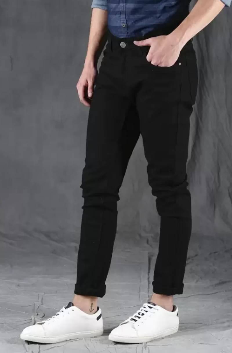     			WHATON Skinny Fit Basic Men's Jeans - Black ( Pack of 1 )