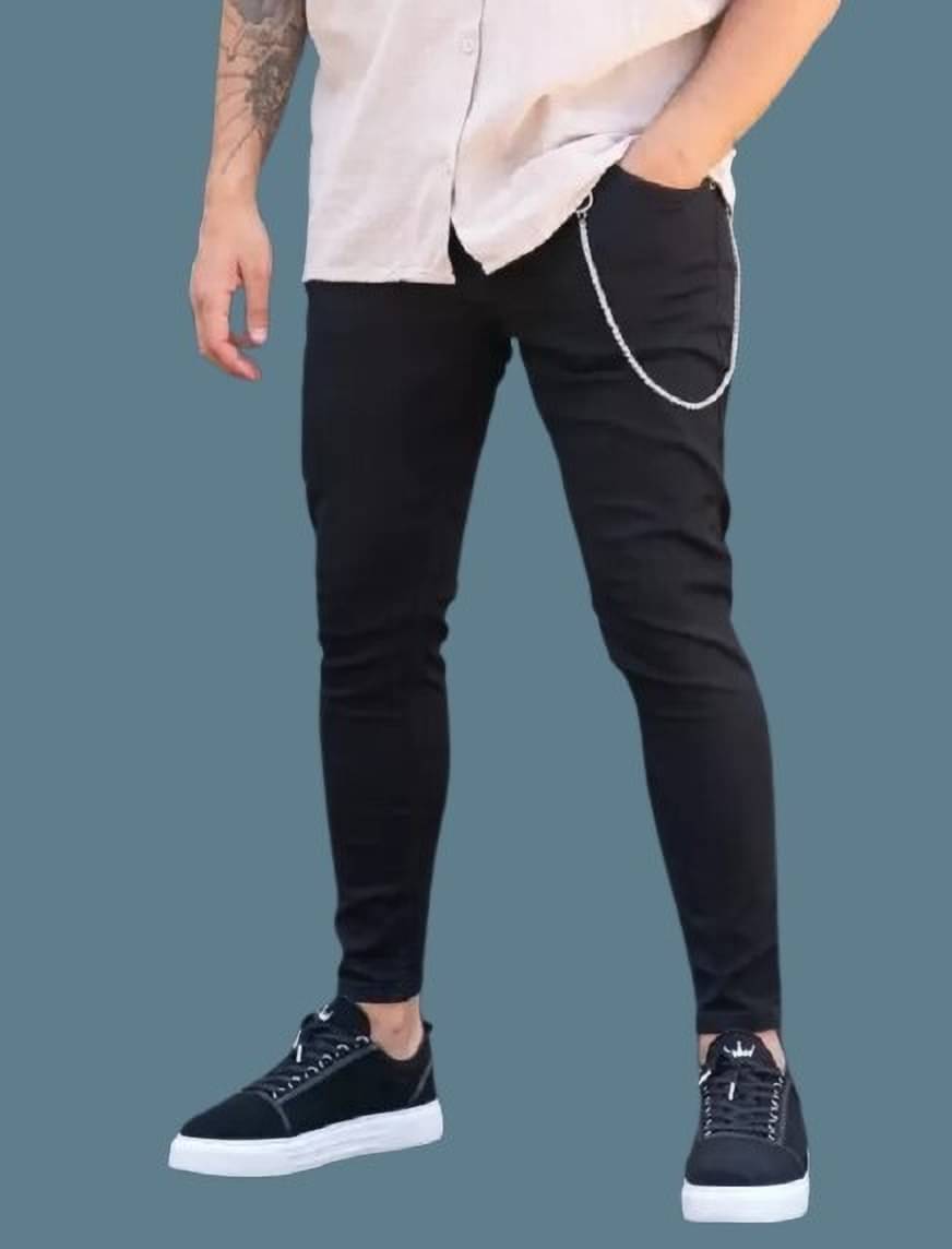     			WHATON Skinny Fit Basic Men's Jeans - Black ( Pack of 1 )