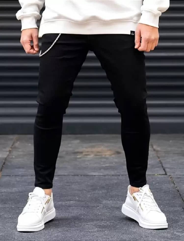 WHATON Skinny Fit Basic Men's Jeans - Black ( Pack of 1 ) - Jeans | Buy online on ZillyBuy