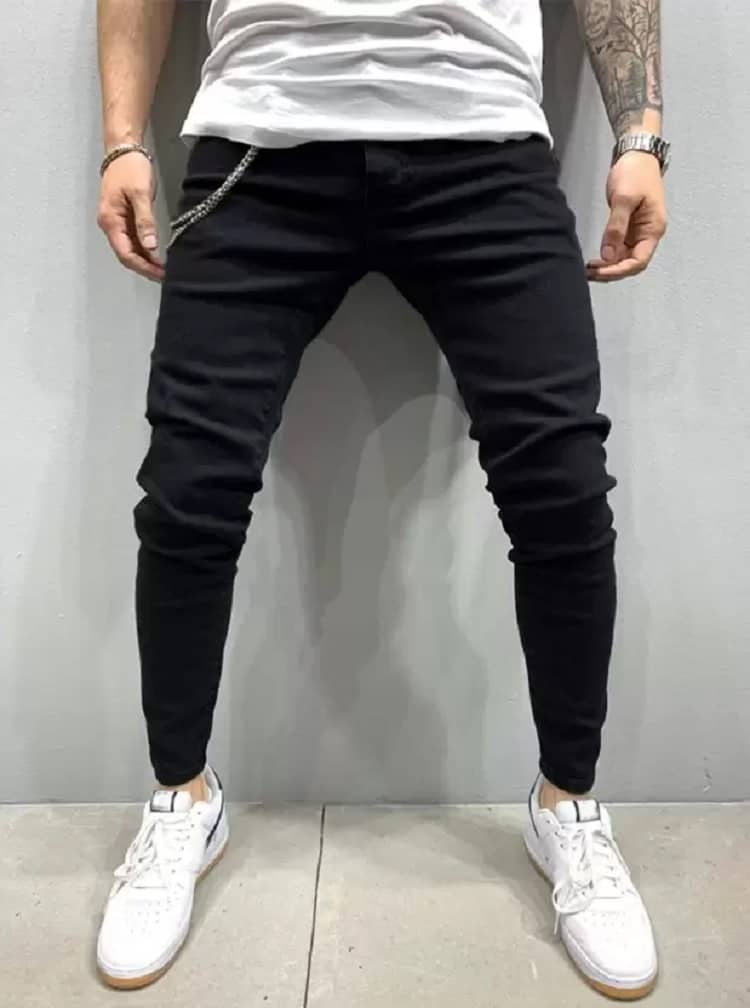 WHATON Skinny Fit Basic Men's Jeans - Black ( Pack of 1 ) - Jeans | Buy online on ZillyBuy