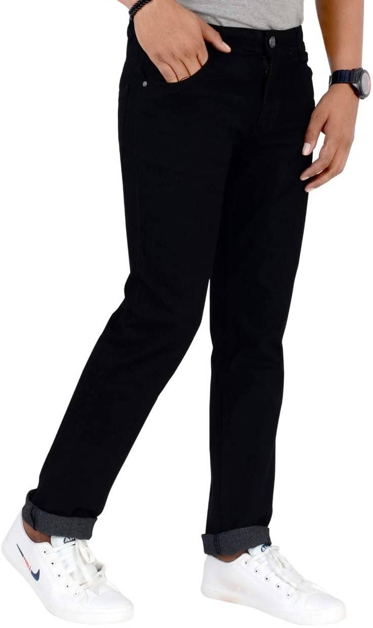 WHATON Slim Fit Basic Men's Jeans - Black ( Pack of 1 ) - Jeans | Buy online on ZillyBuy