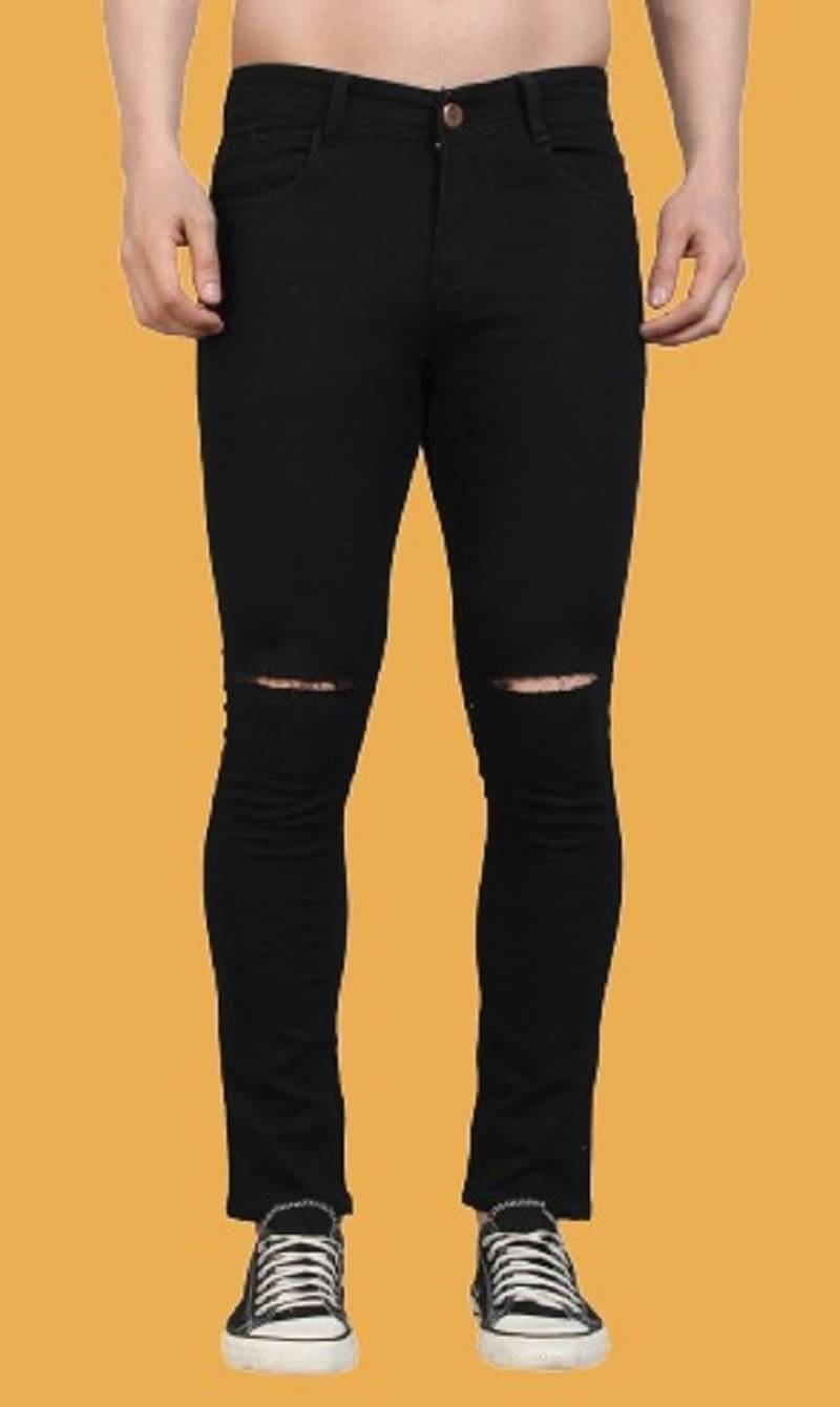     			WHATON Slim Fit Basic Men's Jeans - Black ( Pack of 1 )