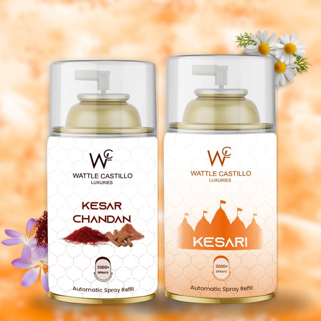    			Wattle Castillo Room Freshener Refill 265ML-kesarchandan & kesari ( Pack of 2 )
