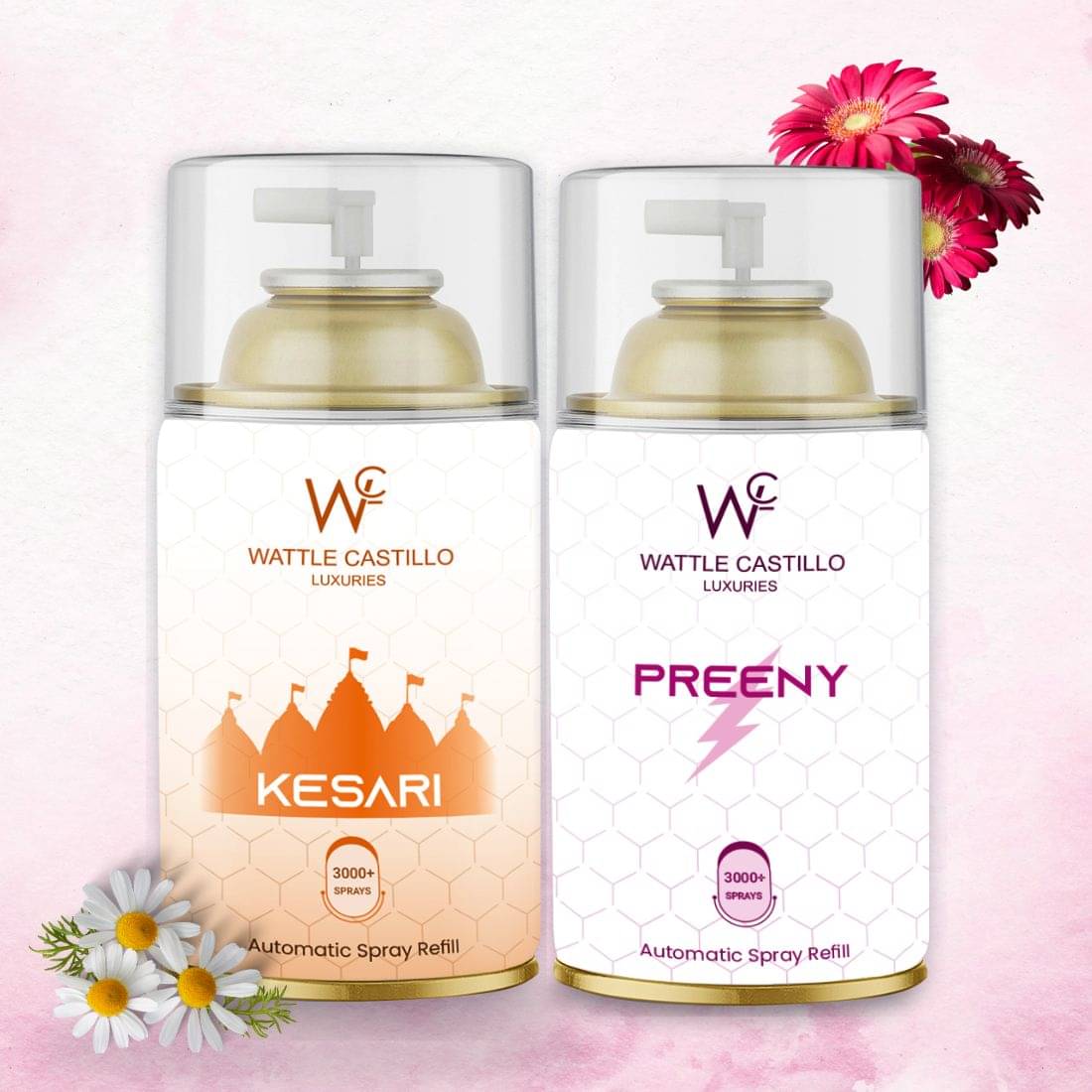Wattle Castillo Room Freshener Refill 265ML-kesari & Preeny( Pack of 2 ) Wattle Castillo Room Freshener Refill 265ML-kesari & Preeny( Pack of 2 )