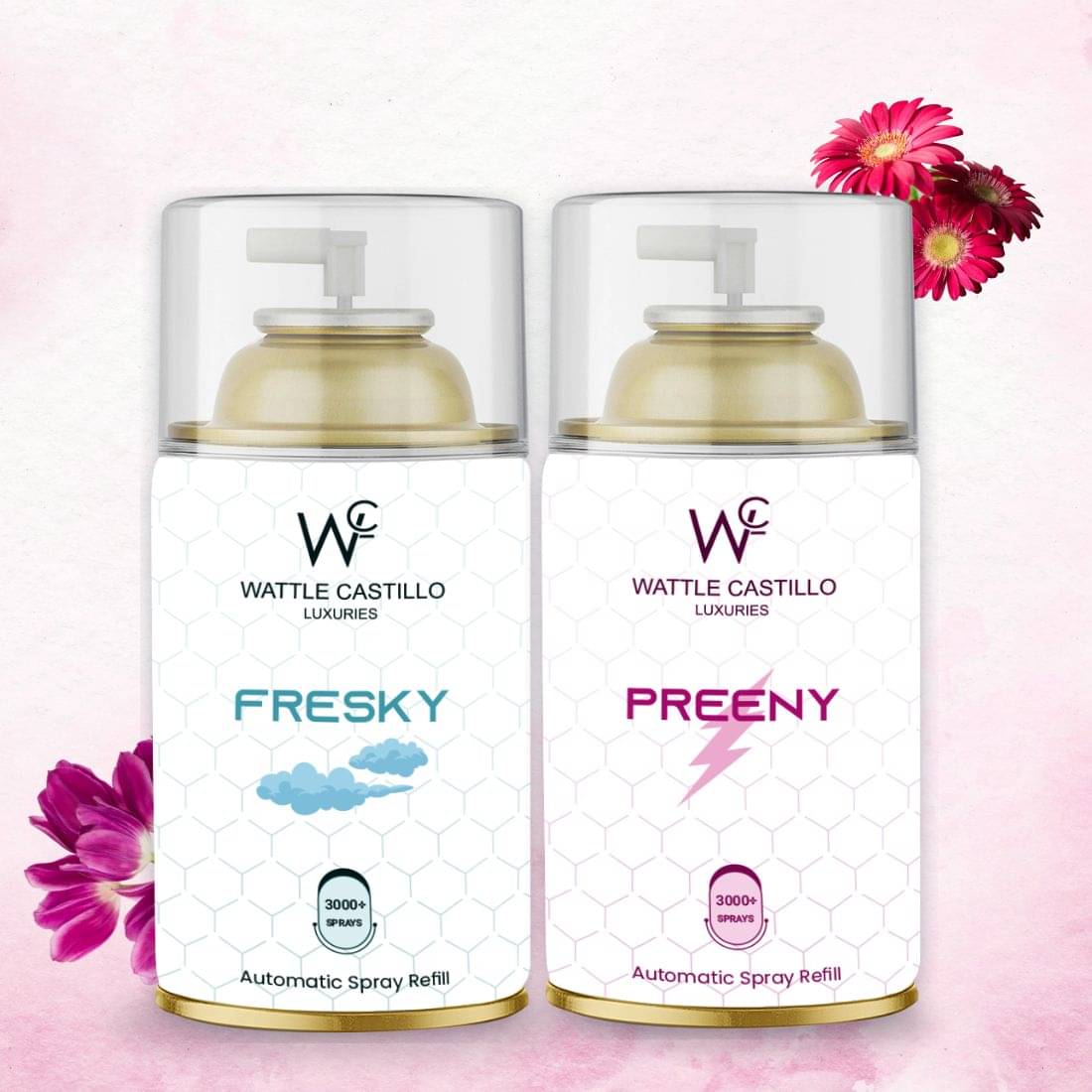     			Wattle Castillo Room Freshener Refill 265ML-fresky & Preeny ( Pack of 2 )