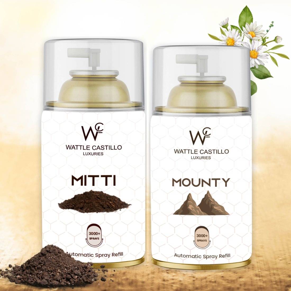 Wattle Castillo Room Freshener Refill 265ML-mitti & Mounty ( Pack of 2 ) Wattle Castillo Room Freshener Refill 265ML-mitti & Mounty ( Pack of 2 )