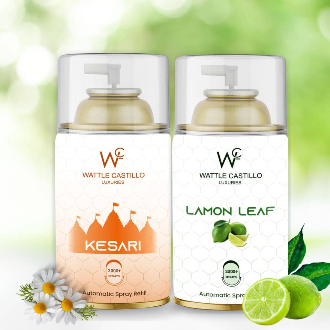 Wattle Castillo Room Freshener Refill 265ML-kesari & lemon ( Pack of 2 ) Wattle Castillo Room Freshener Refill 265ML-kesari & lemon ( Pack of 2 )