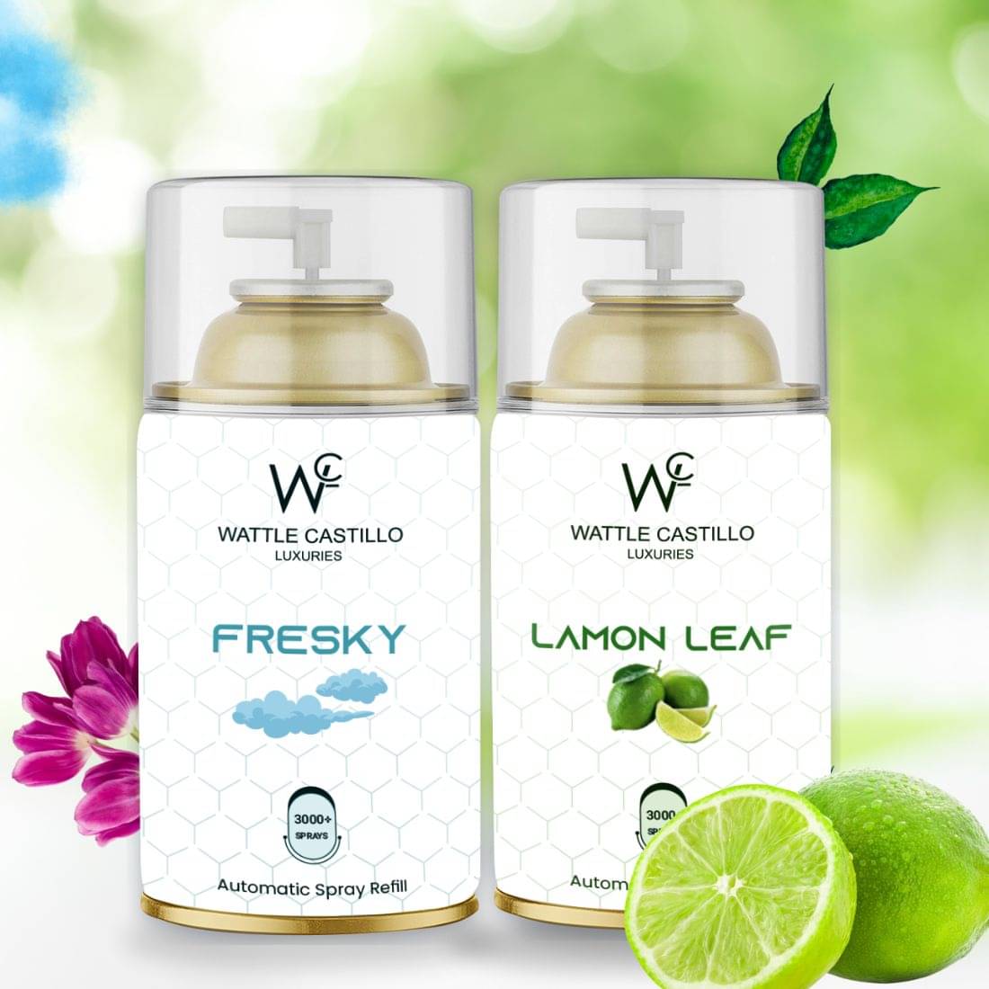 Wattle Castillo Room Freshener Refill 265ML-fresky & lemon ( Pack of 2 ) Wattle Castillo Room Freshener Refill 265ML-fresky & lemon ( Pack of 2 )