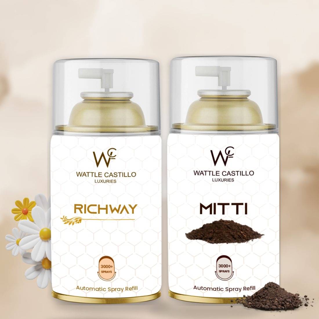 Wattle Castillo Room Freshener Refill 265ML-richway & Mitti ( Pack of 2 ) Wattle Castillo Room Freshener Refill 265ML-richway & Mitti ( Pack of 2 )