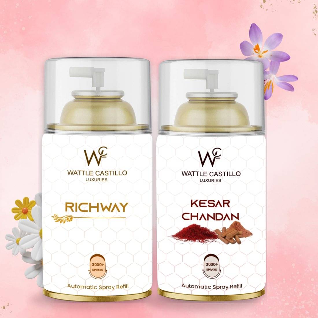     			Wattle Castillo Room Freshener Refill 265ML-richway & kesar chandan( Pack of 2 )