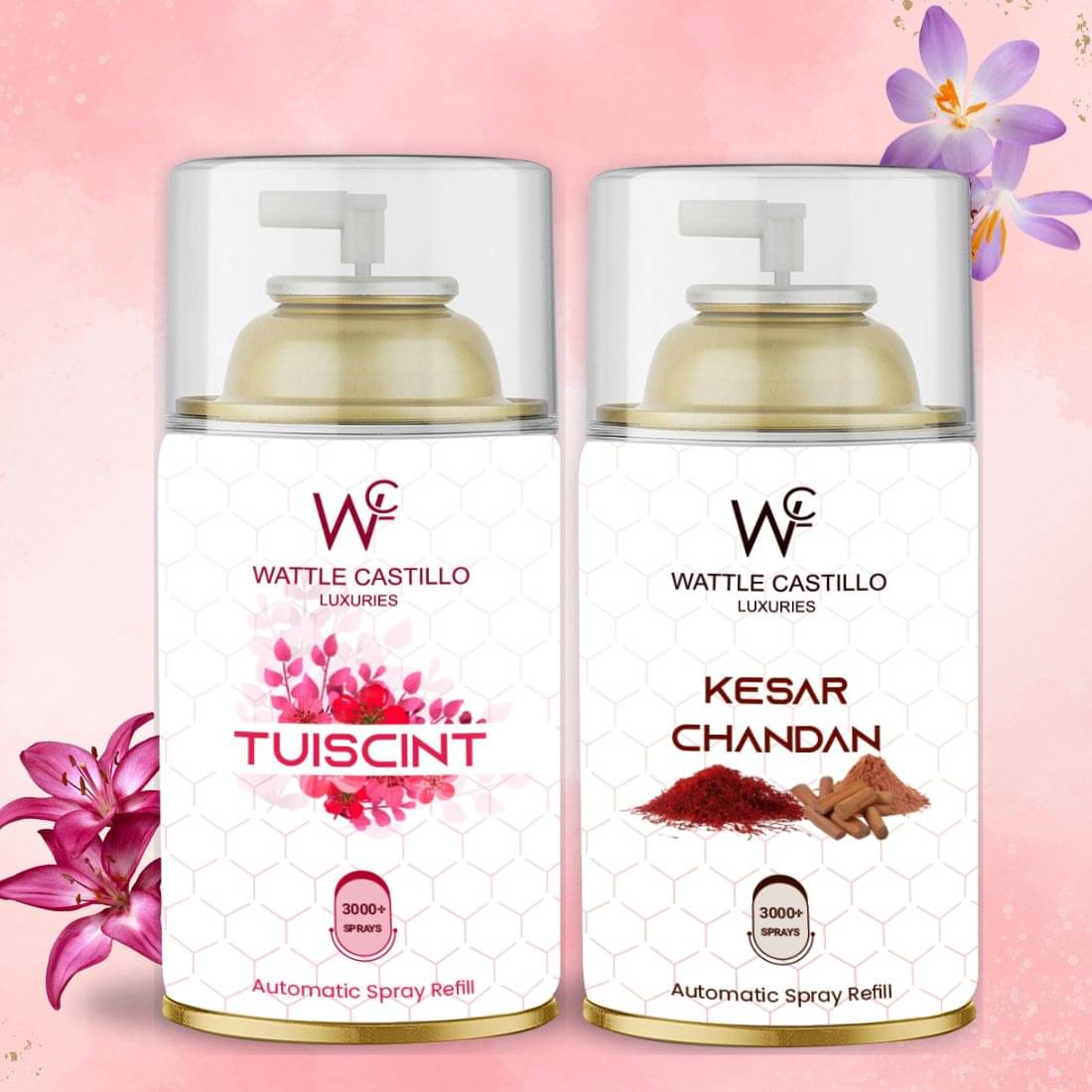 Wattle Castillo Room Freshener Refill 265ML-tuiscint & Kesar ( Pack of 2 ) Wattle Castillo Room Freshener Refill 265ML-tuiscint & Kesar ( Pack of 2 )
