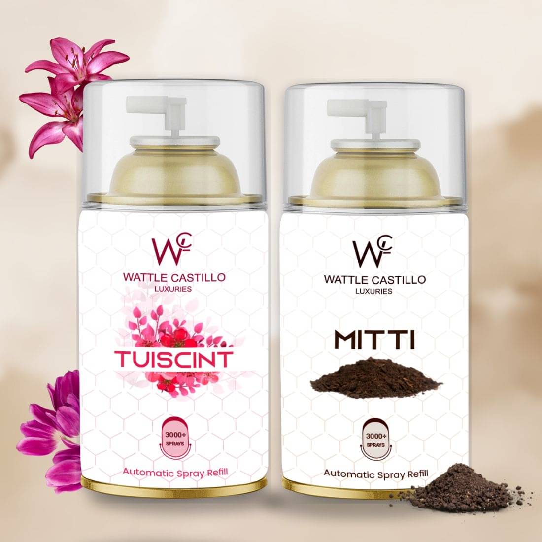 Wattle Castillo Room Freshener Refill 265ML-tuiscint & mitti ( Pack of 2 ) Wattle Castillo Room Freshener Refill 265ML-tuiscint & mitti ( Pack of 2 )