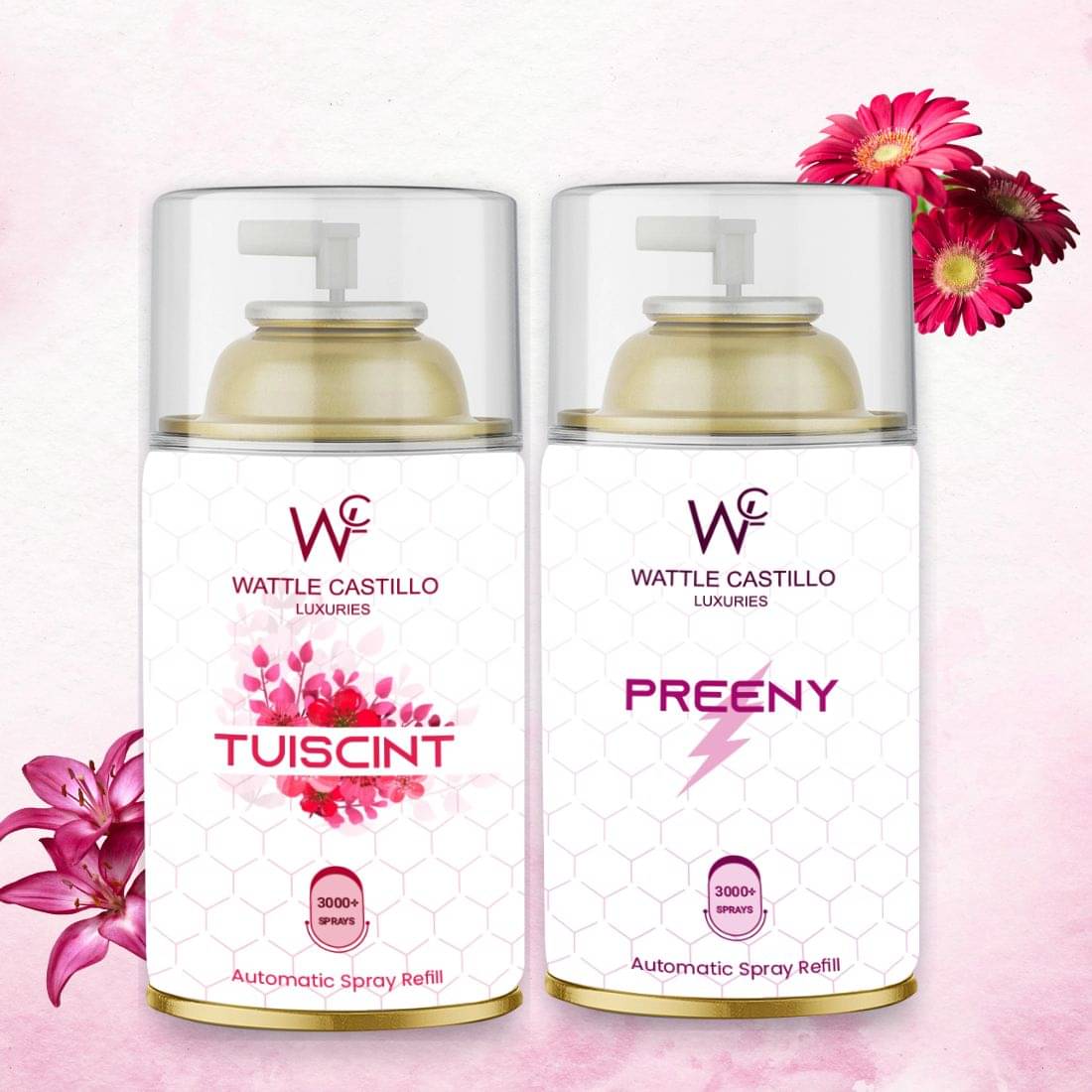 Wattle Castillo Room Freshener Refill 265ML-tuiscint & Preeny( Pack of 2 ) Wattle Castillo Room Freshener Refill 265ML-tuiscint & Preeny( Pack of 2 )