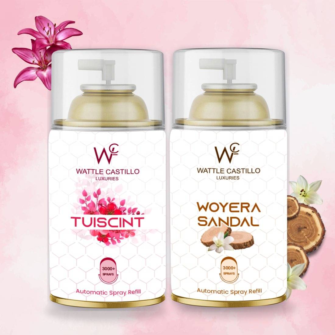     			Wattle Castillo Room Freshener Refill 265ML-tuiscint & woywra ( Pack of 2 )