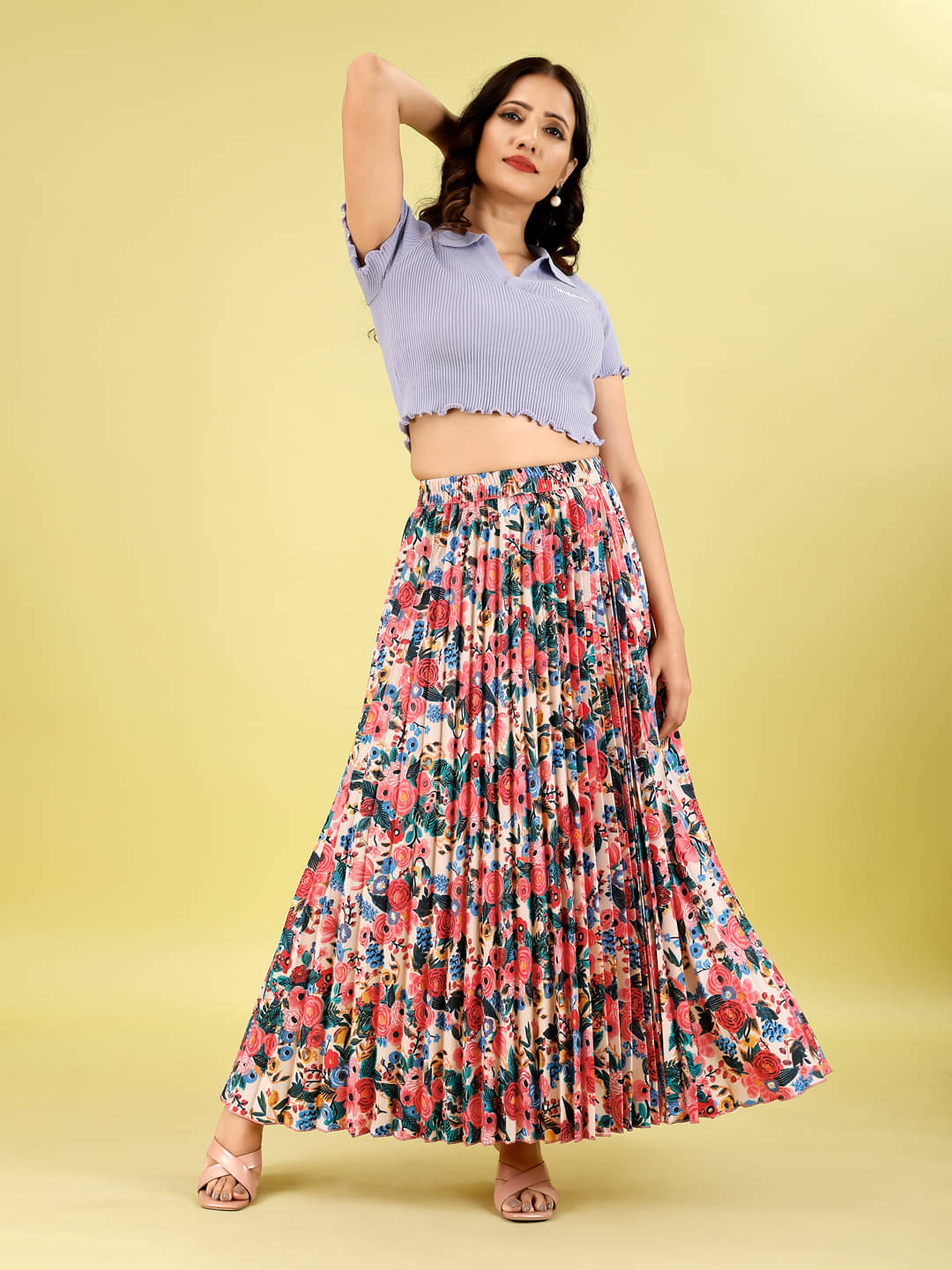 ZWERLON Navy Crepe Women's A-Line Skirt ( Pack of 1 ) ZWERLON Navy Crepe Women's A-Line Skirt ( Pack of 1 )