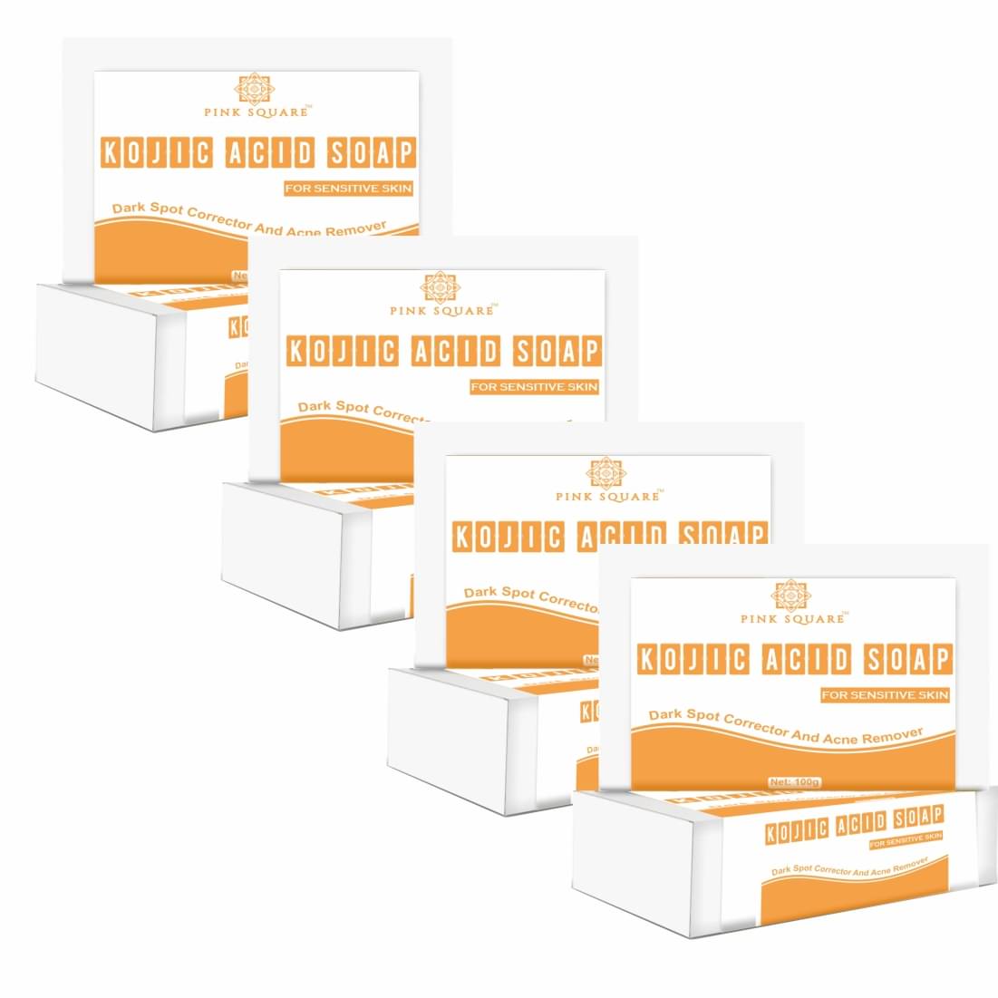 pink square Skin Whitening Reduce Blemish & Dark Spots Kojic Acid Soap for Sensitive Skin ( Pack of 4 ) pink square Skin Whitening Reduce Blemish & Dark Spots Kojic Acid Soap for Sensitive Skin ( Pack of 4 )