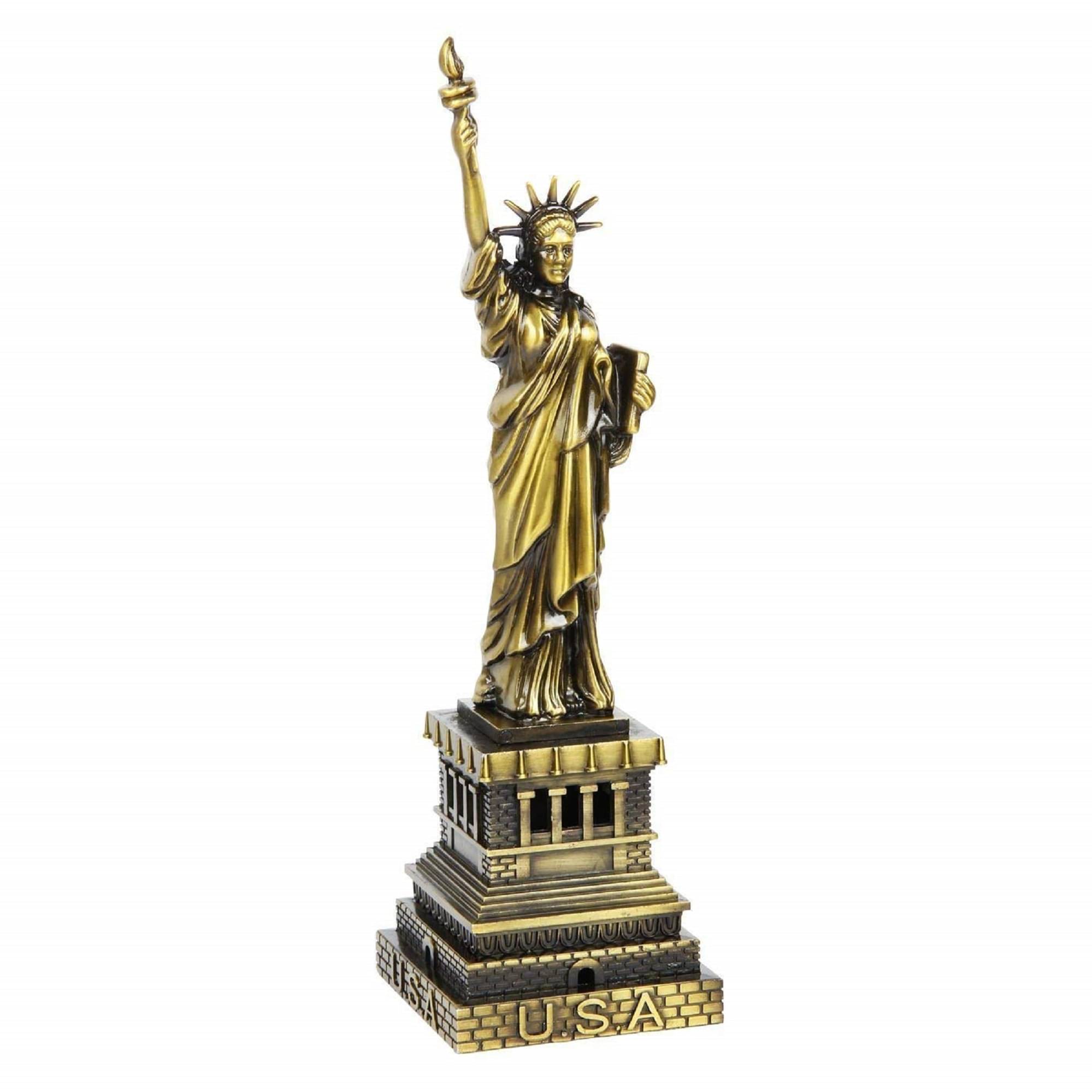     			AFTERSTITCH statue of liberty metal idol  showpiece monument & archirtecture for home office decor 15.5 cm  (Pack of 1)