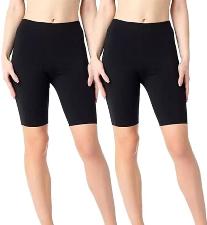     			Bebron Cotton Lycra Capris - Black Pack of 2