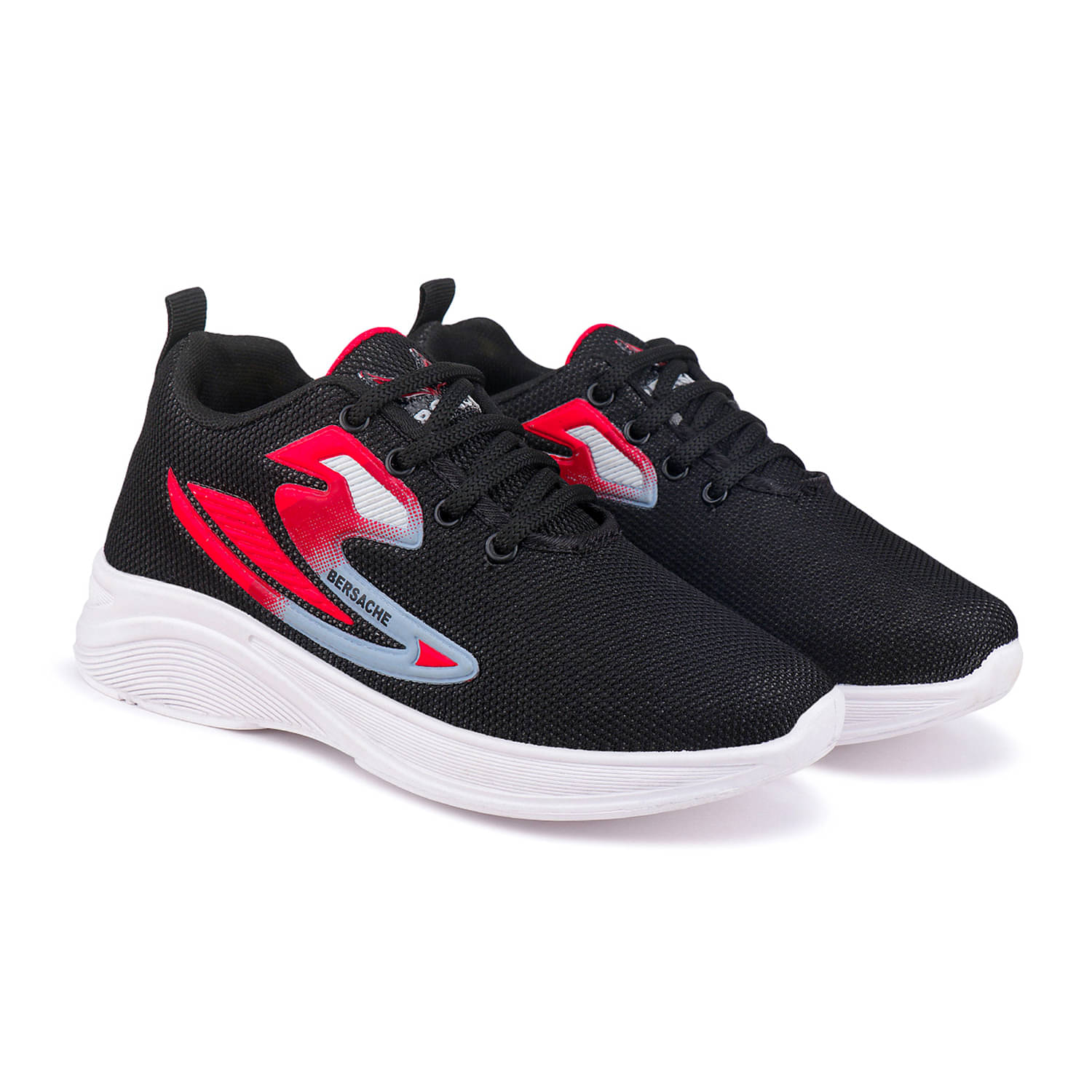     			Bersache - Black Boy's Running Shoes ( 1 Pair )