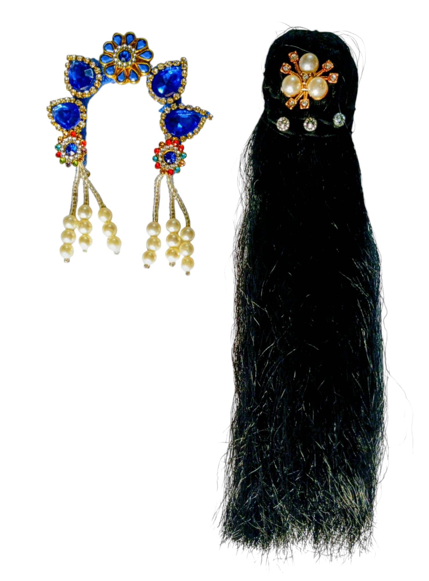    			Cherry Tree Durga Mata Blue Crystal Jewellery ( Pack of 1 )
