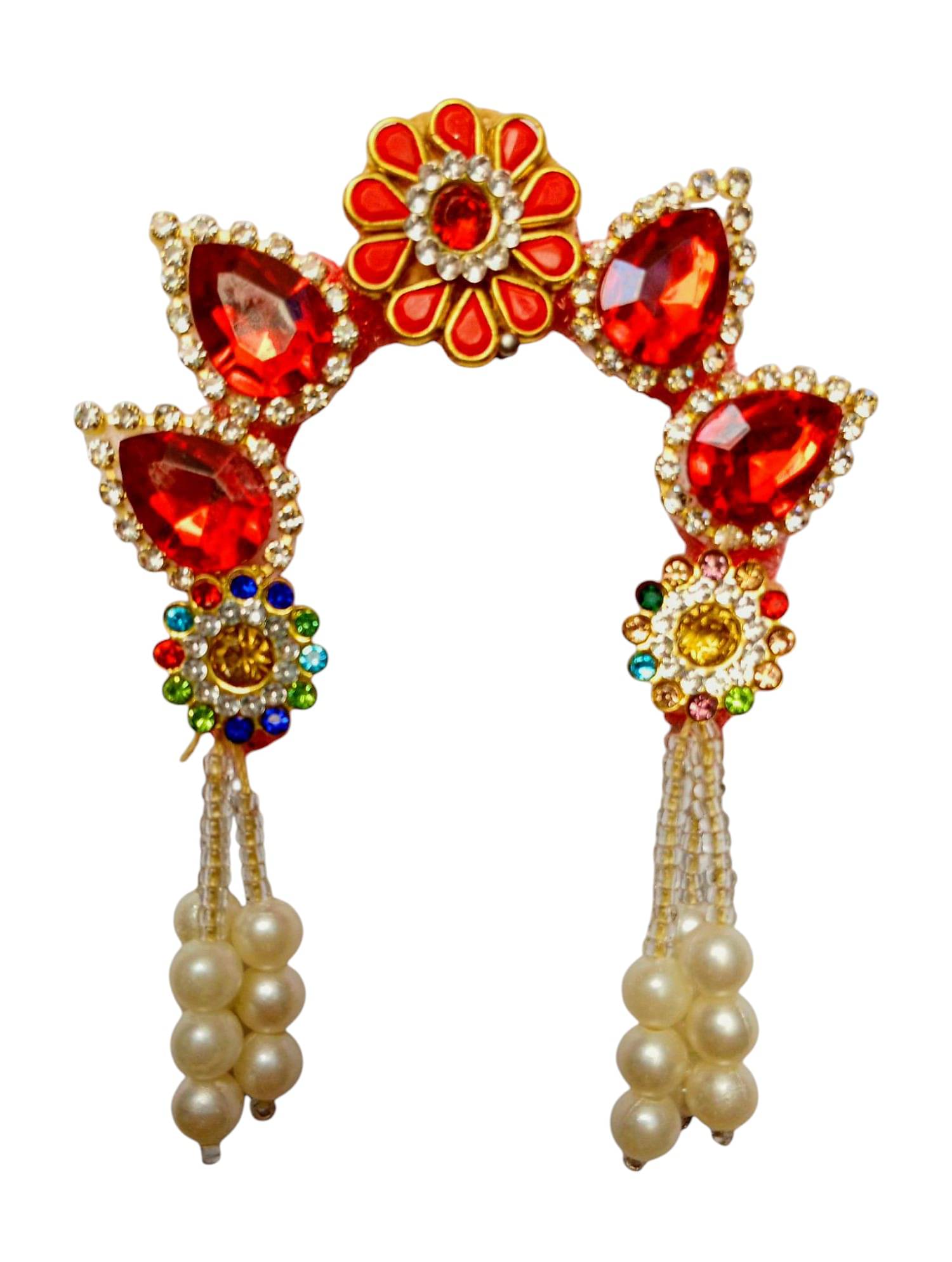     			Cherry Tree Laddu Gopal Red Crystal Jewellery ( Pack of 1 )