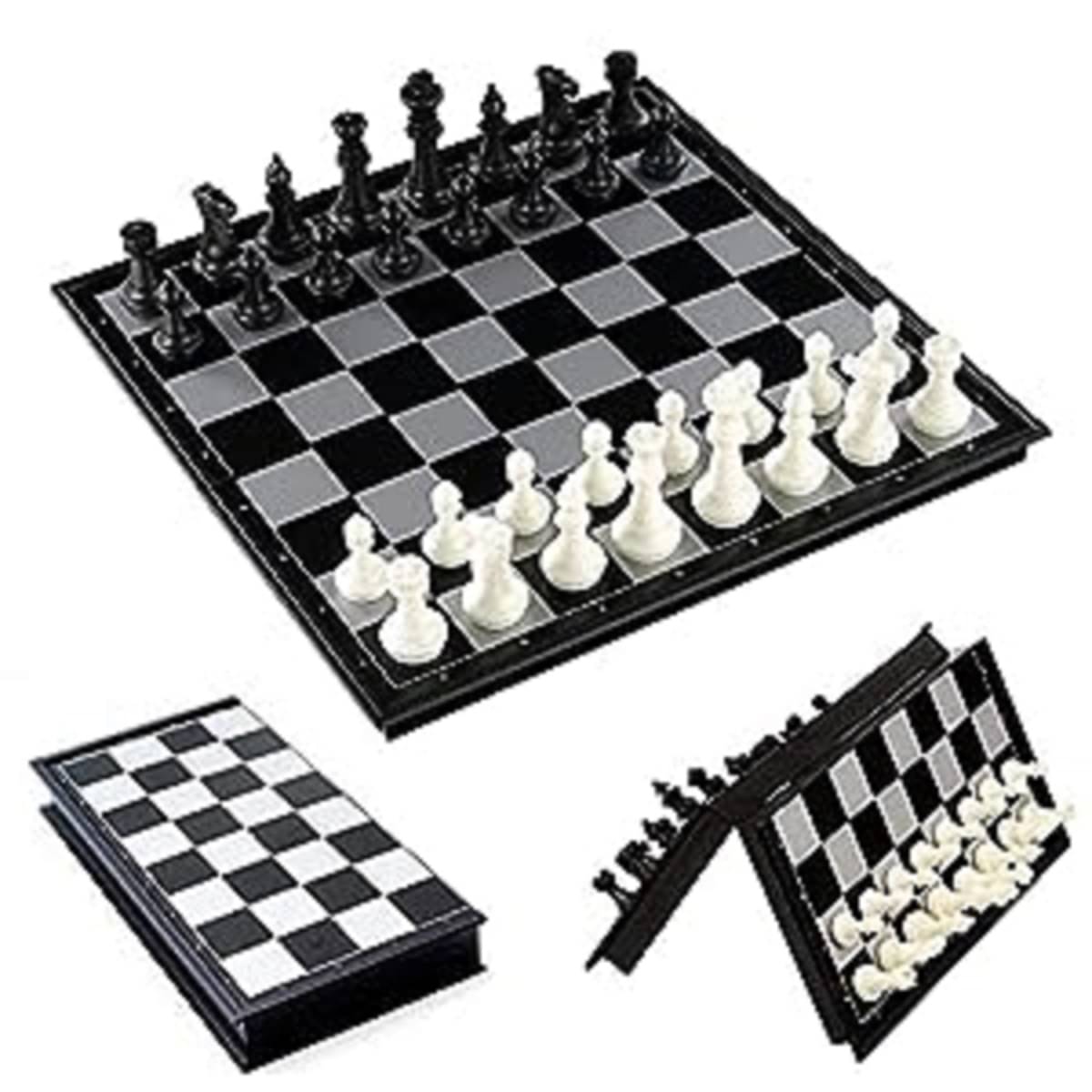 DENFE Magnetic Chessboard Game Set with Folding Travel Portable Case Chess Board Set with Folding Chess Board 2 Players Travel Toys for Kids and Adults DENFE Magnetic Chessboard Game Set with Folding Travel Portable Case Chess Board Set with Folding Chess Board 2 Players Travel Toys for Kids and Adults