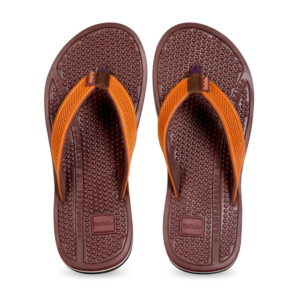     			Dr.Ortho Slippers Brown Women's Massage Flip Flop
