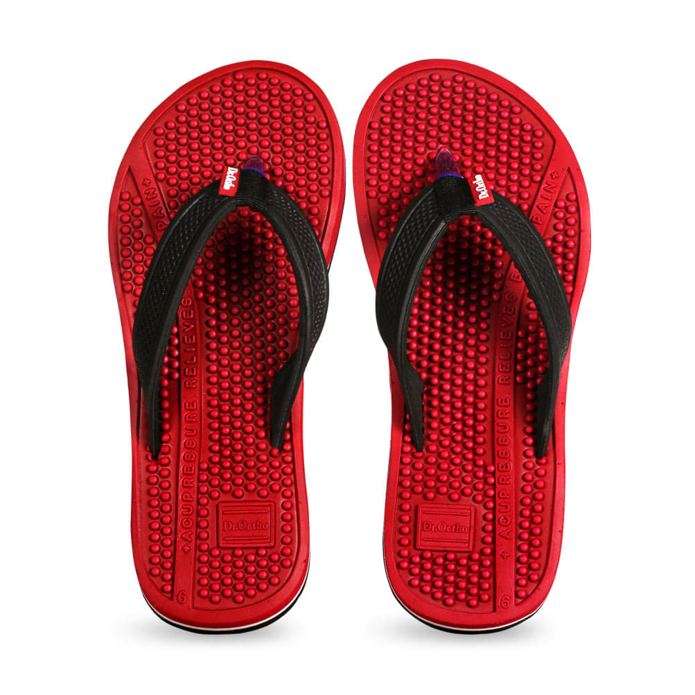     			Dr.Ortho Slippers Red Women's Massage Flip Flop