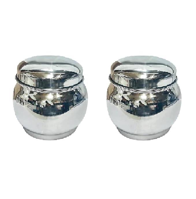     			Dynore Steel Silver Multi-Purpose Container ( Set of 2 )