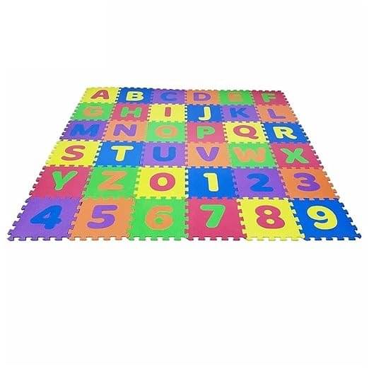 ECLET 36 Tile Kids Foam Alphabet Puzzle Matt ABCD + Numbers 0 to 9 Flooring Mat (Multicolor) ECLET 36 Tile Kids Foam Alphabet Puzzle Matt ABCD + Numbers 0 to 9 Flooring Mat (Multicolor)
