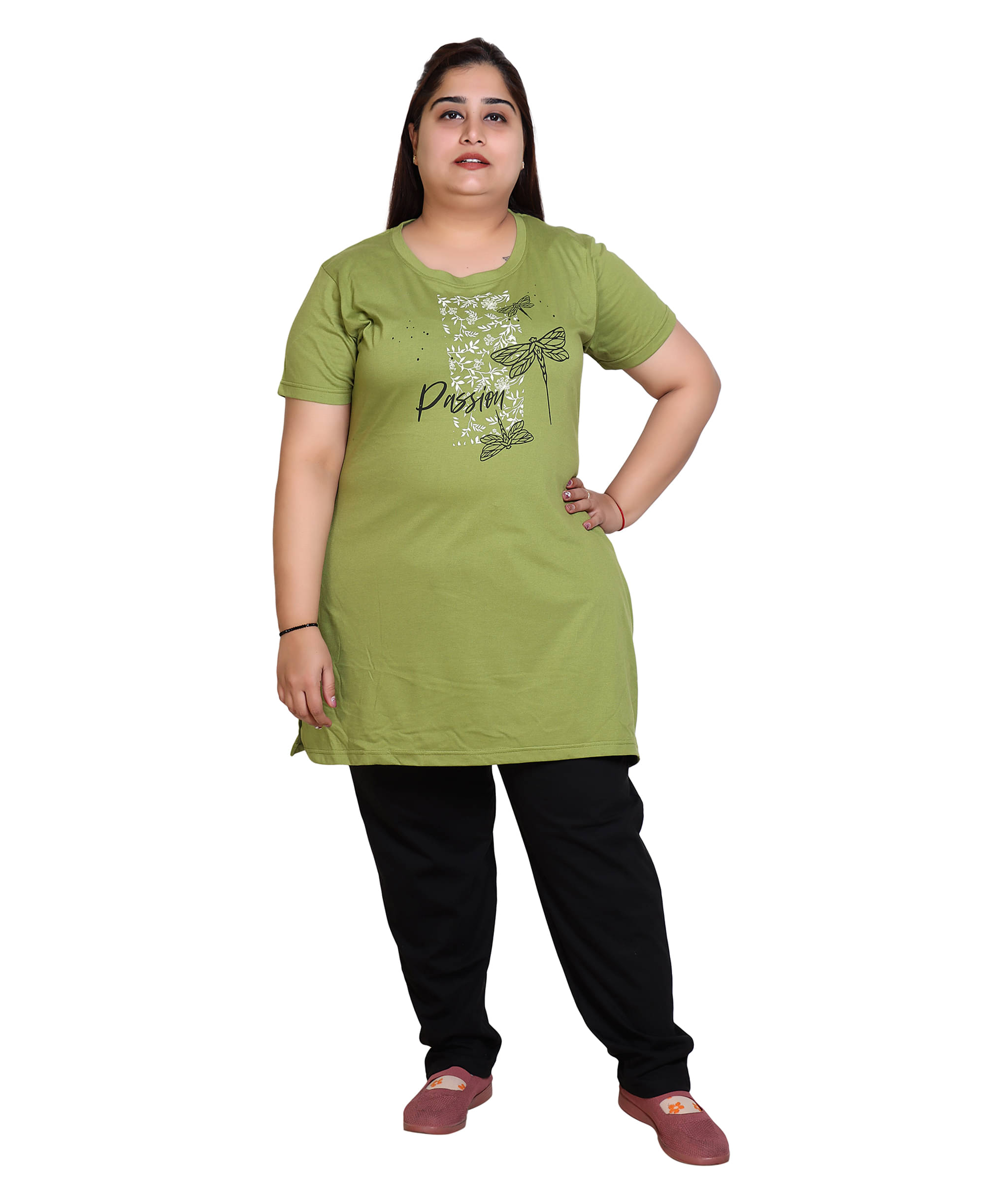     			EVEGRAZE Black Cotton Blend Women's Nightwear Nightsuit Sets ( Pack of 1 )