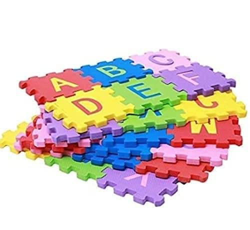     			Eclet ABC & Numbers Mini Foam Puzzles Mat for kids Learning, Fun Activity & Building Blocks Thickest  (36 Pieces)