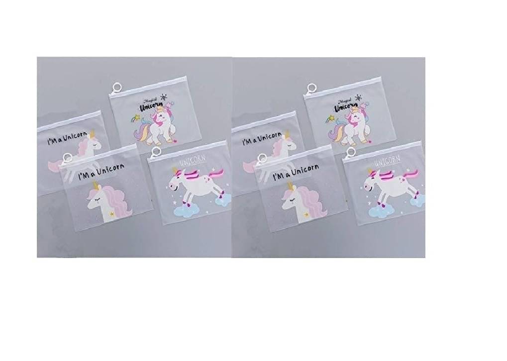     			Eclet  Cute unicorn pouch is perfect to store your stationery, jewellery, make up essentials, toiletries and lots more, Birthday Party Return Gifts-Pack of 8 Unicorn Art Plastic Pencil Boxes  (Set of 8, White)