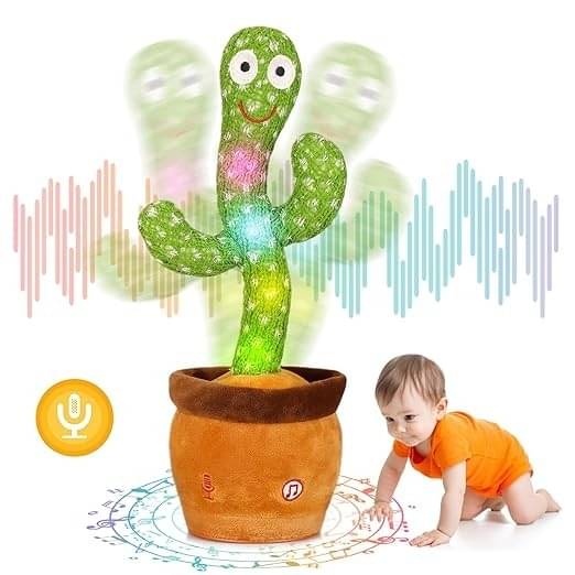     			Eclet Rechargeable Cactus Talking Toy for Baby - Dancing Talking Cactus Toy - Singing, Wriggling, Recording, and Repeating Educational Toys for Kids and Children set of 1