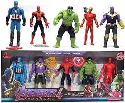 Eclet Toy Set of 5 Twist and Move Marvels Super Hero Characters Action Figure Play Best Gift for Birthday for Baby Multicolor     			Eclet Toy Set of 5 Twist and Move Marvels Super Hero Characters Action Figure Play Best Gift for Birthday for Baby Multicolor