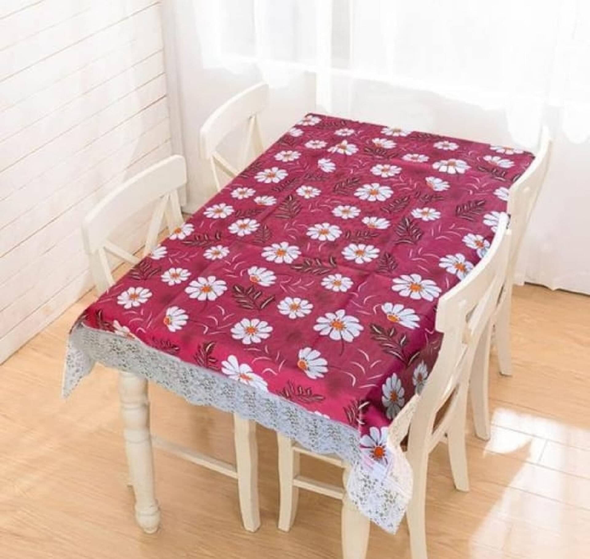     			GEPNING Printed PVC 6 Seater Rectangle Table Cover ( 60 x 40 ) cm Pack of 1 Multicolor